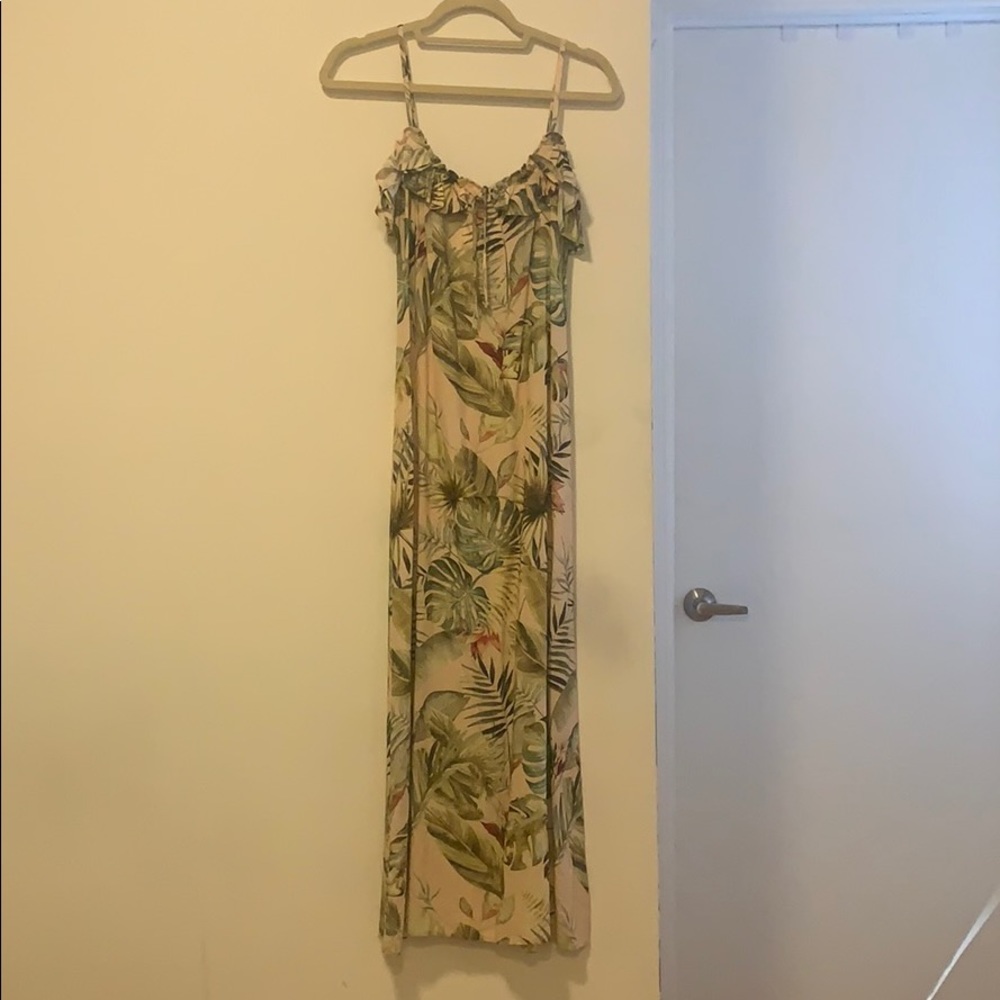 Staud Palm print tank dress